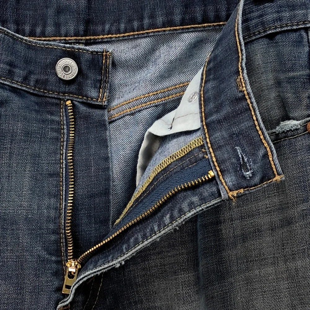 Levis 512 Slim Taper Mens Blue Denim Jeans 34x30 Medium Wash WaterLess 7002